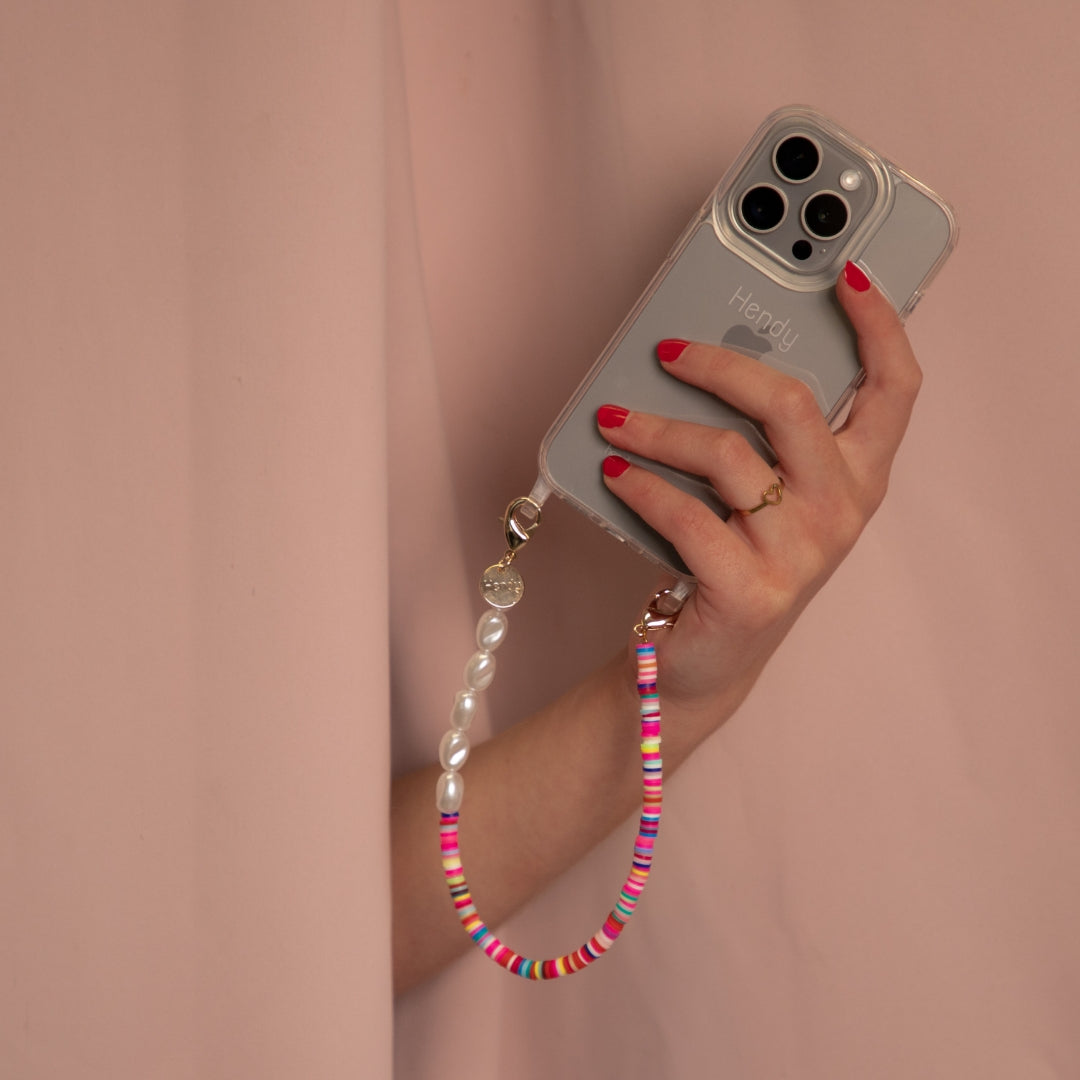 Pearl Rainbow Short Telefoonketting