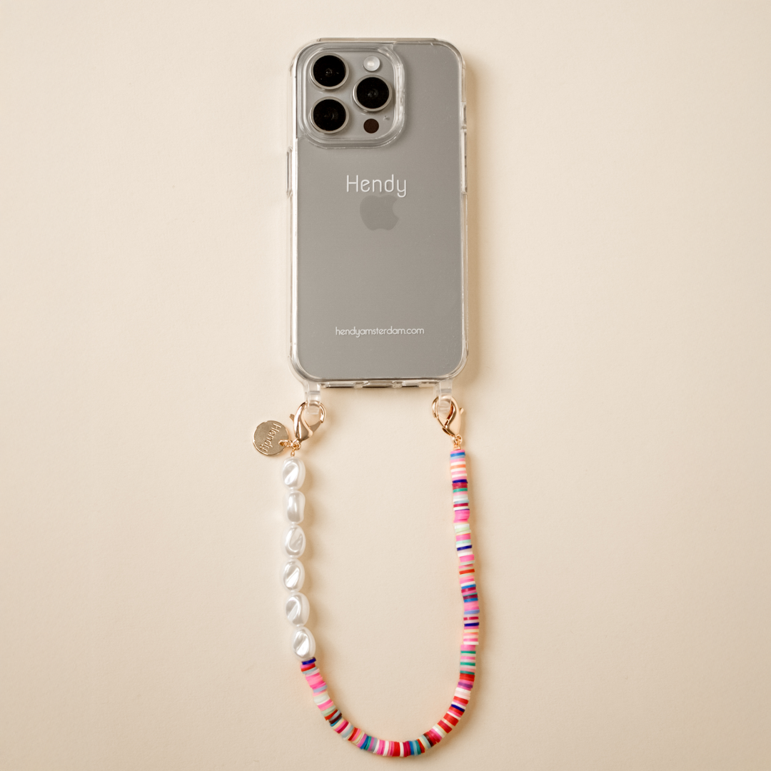 Pearl Rainbow Short Telefoonketting