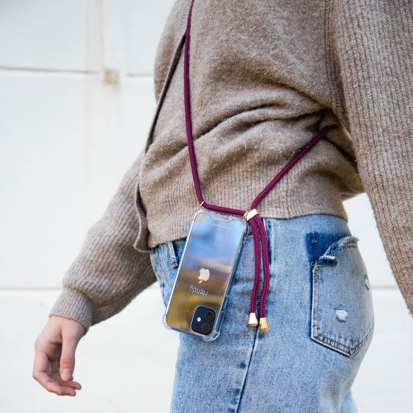 Aubergine Classic Telefoonketting