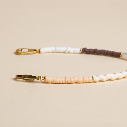 Beige Mixed Short Telefoonketting