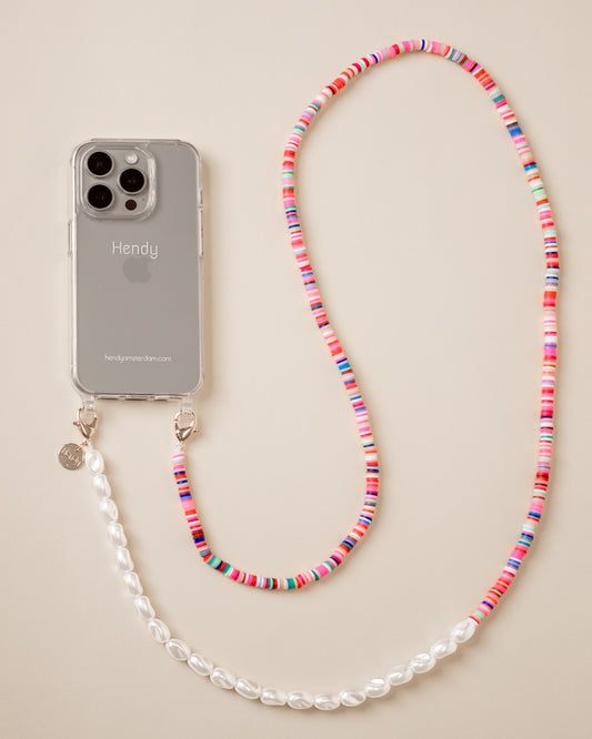 Rainbow Beads Long Telefoonketting